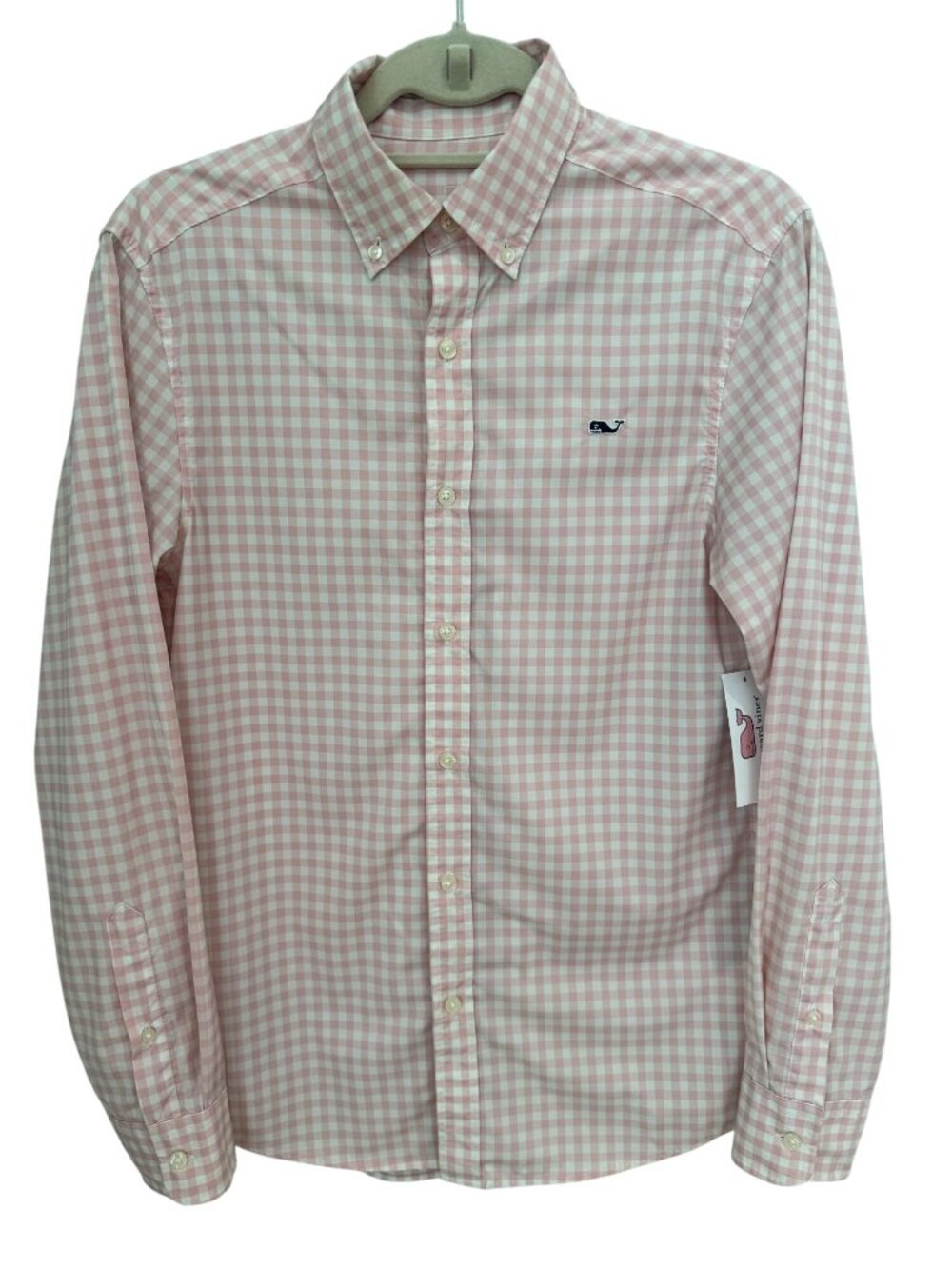 Vineyard Vines Performance Gingham On-the-Go Shirt - Flamingo Plaid (XS)